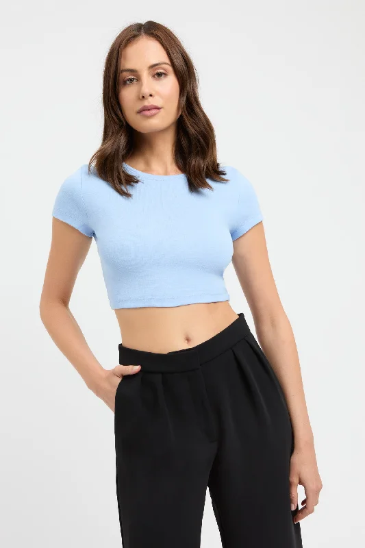 Plunging V - Neck Women's Crop Top in Red for a Bold and Sexy StatementAlana Crop