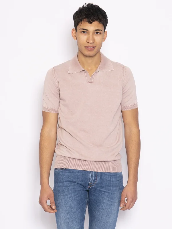 Embroidered logo polo shirt for a preppy stylePolo in Maglia Lavata Bacca