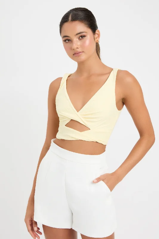 Puff - Sleeve Women's Crop Top in Pastel Green for a Retro and Fashion - Forward OutfitAlyssa Twist Top Puff - Sleeve Women's Crop Top in Pastel Green for a Retro and Fashion - Forward OutfitAlyssa Twist Top