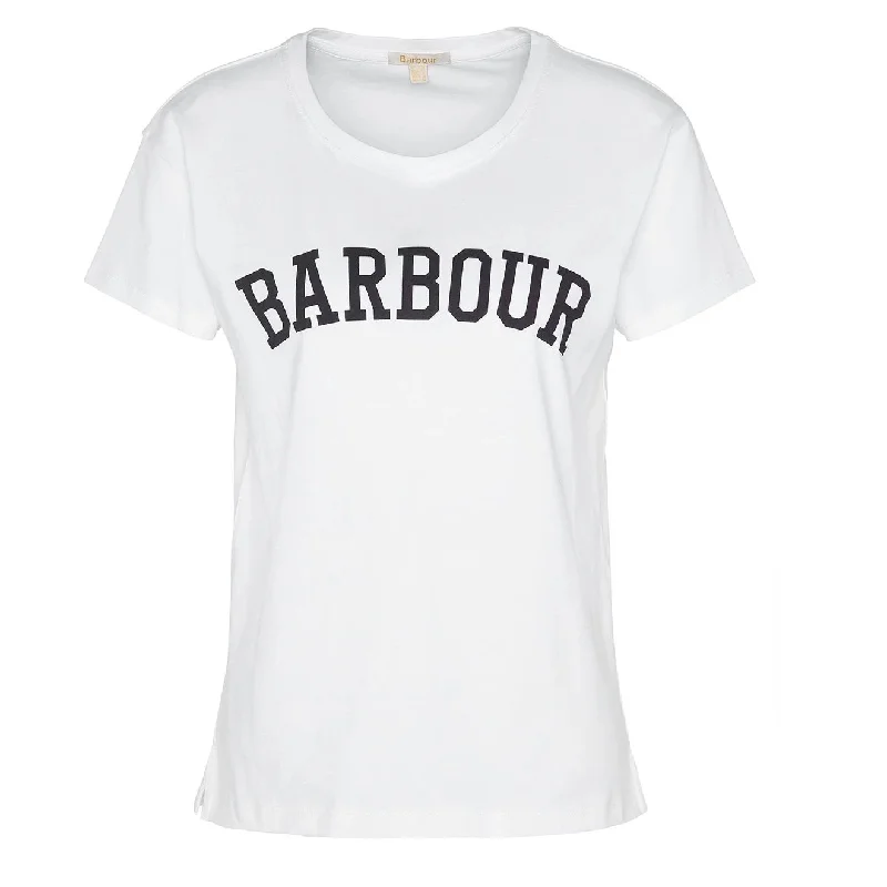 Wrinkle - resistant polo shirt for travel convenienceBarbour Womens Northumberland Classic T-Shirt White / Navy Wrinkle - resistant polo shirt for travel convenienceBarbour Womens Northumberland Classic T-Shirt White / Navy