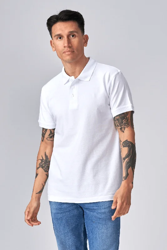 Polo shirt with a hidden pocket for small essentialsBasic Polo - Hvid