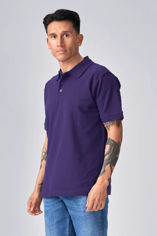 Glitter - embellished polo shirt for a sparkly appearanceBasic Polo - Lilla