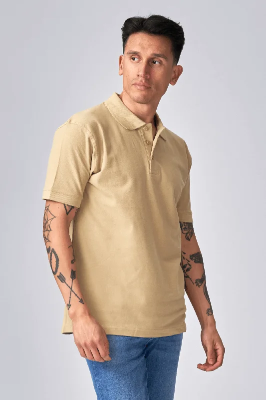 Camouflage print polo shirt for outdoor adventuresBasic Polo - Khaki