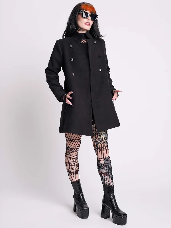Cropped Women Long Sleeve Top to Pair with High - Waisted BottomsBats Peacoat
