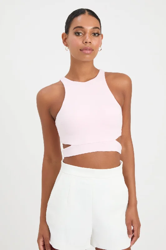 Sports - Style Women's Crop Top in Gray with Moisture - Wicking Fabric for WorkoutsBlake Crop Sports - Style Women's Crop Top in Gray with Moisture - Wicking Fabric for WorkoutsBlake Crop
