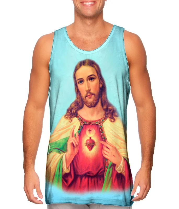 Women's Cropped Tank Tops with Vintage Band Logos"Blessing Jesus"