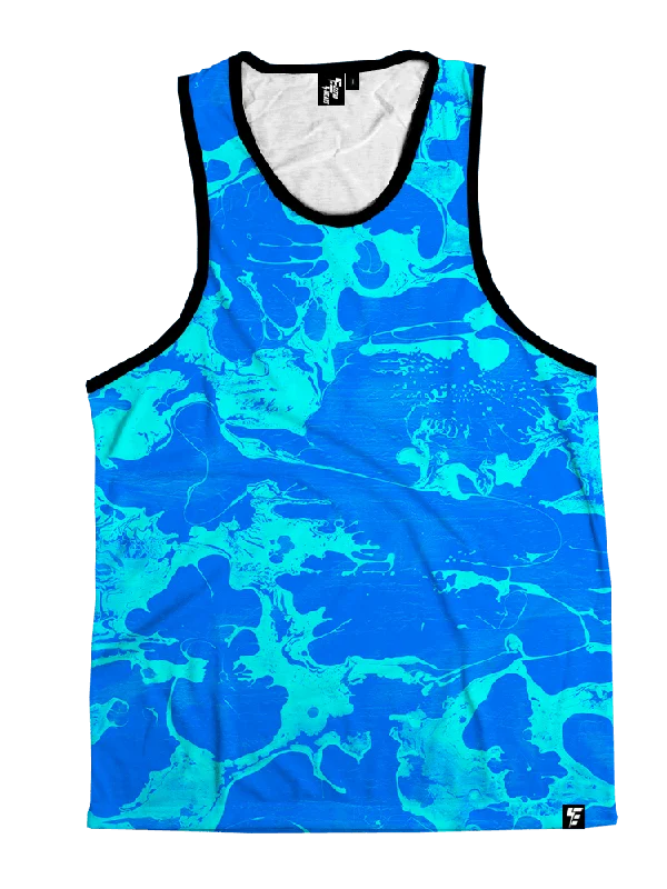 Plus Size Women's Glitter - Trimmed Tank Tops for Party NightsBlue Lagoon Unisex Tank Top Plus Size Women's Glitter - Trimmed Tank Tops for Party NightsBlue Lagoon Unisex Tank Top