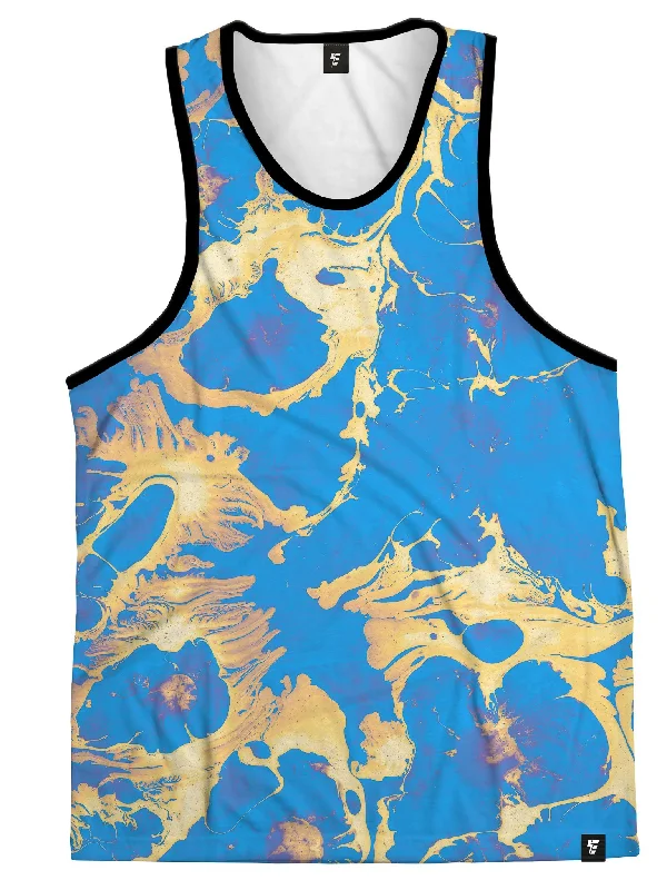 Square Neck Women's Organic Cotton Tank Tops in Earth TonesBlue Marble Tank Top
