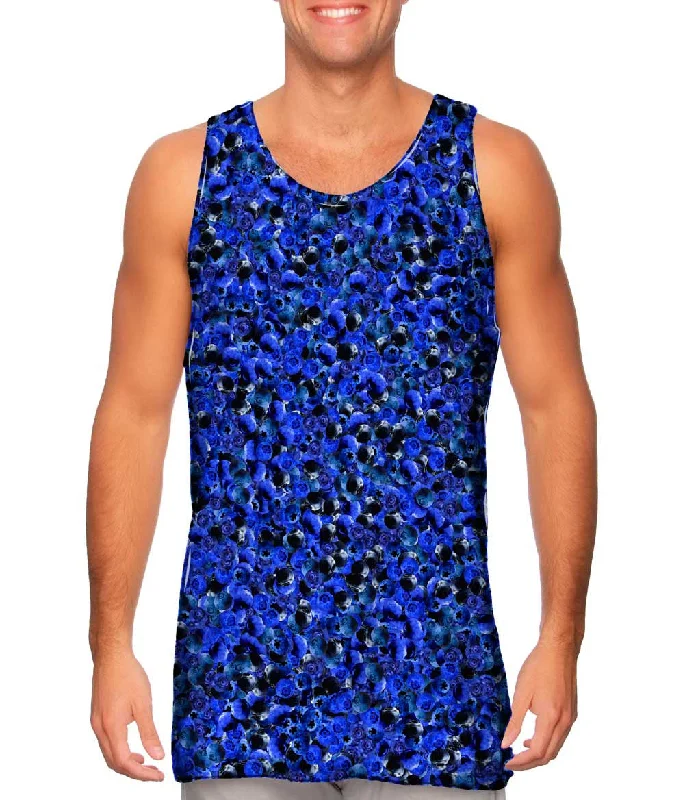 Women's Button - Down Tank Tops in Striped PatternsBlueberry Afternoon