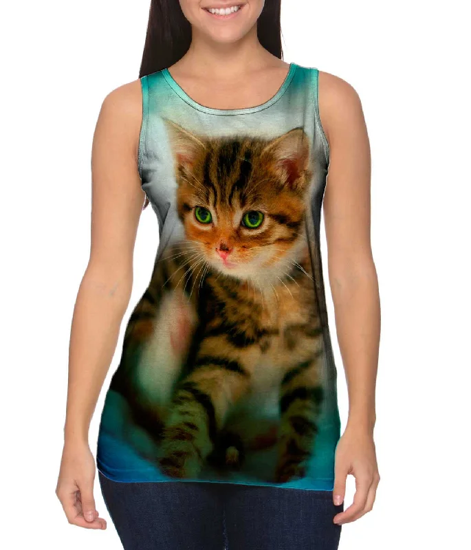 One - Shoulder Women's Rayon Blend Tank Tops for a Flowy LookBlues Bed Kitten