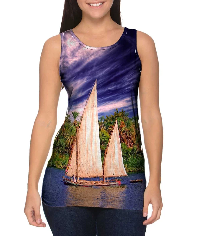 Women's Longline Tank Tops with Abstract PrintsBoats Egypt
