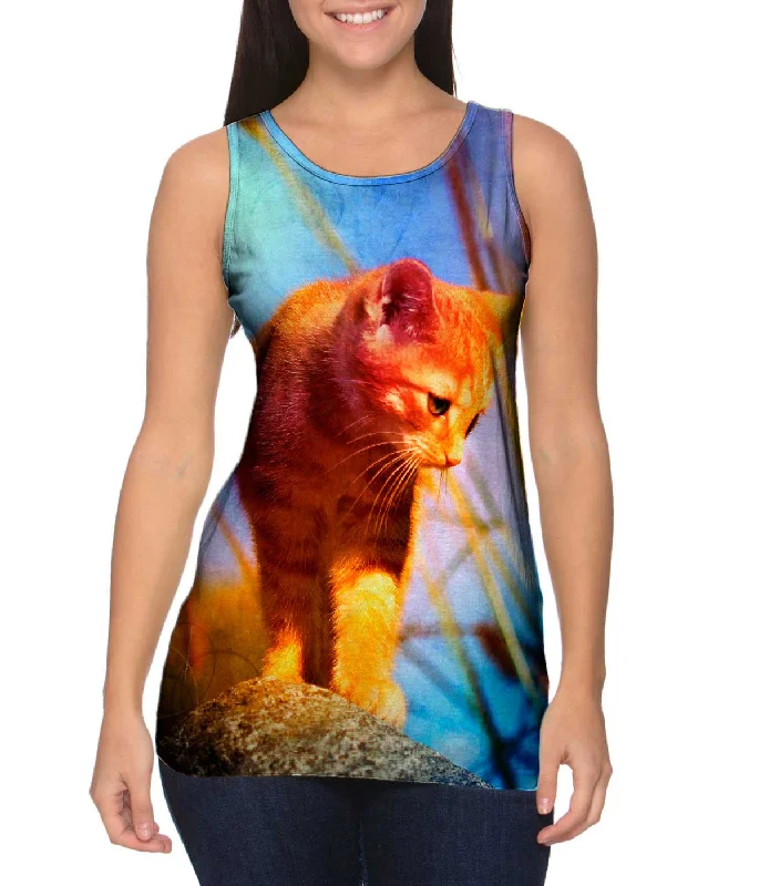 Women's Spaghetti Strap Tank Tops with Geometric PatternsBold Kitten
