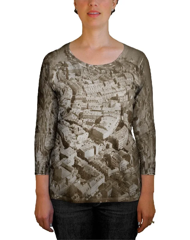 Plus Size Women's Embroidered Tank Tops in Boho StylesBoston From The Air