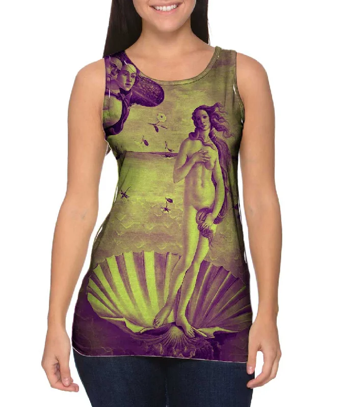 Women's Sleeveless Ribbed Tank Tops for a Trendy LookBotticelli Venus - "Pop Art Green Mauve" (1486) Women's Sleeveless Ribbed Tank Tops for a Trendy LookBotticelli Venus - "Pop Art Green Mauve" (1486)