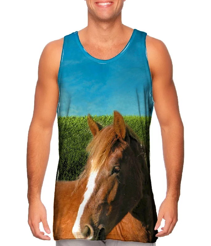 Plus Size Women's Side - Slit Tank Tops in Metallic ShadesBoundless Brown Horse