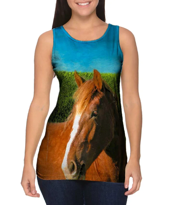 Halter Neck Women's Modal Blend Tank Tops for ComfortBoundless Brown Horse