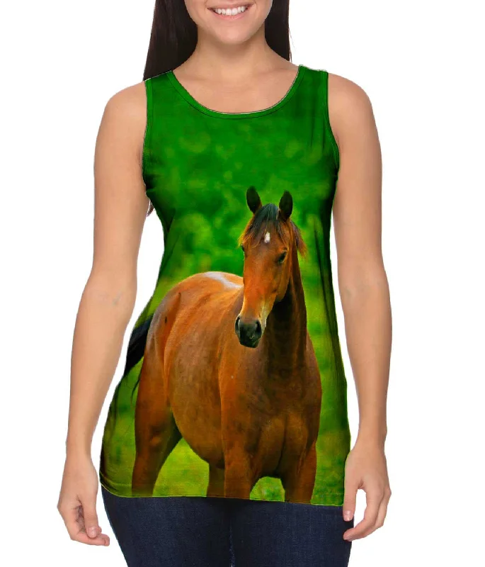 Crew Neck Women's Sustainable Tank Tops Made from Recycled MaterialsBoundless Horse