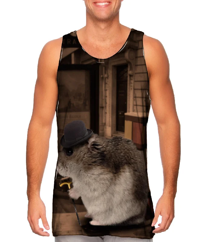 Women's Longline Tank Tops with Abstract PrintsBowler Hat Hamster