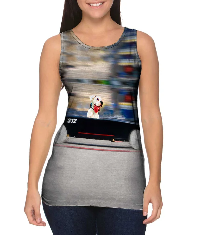Plus Size Women's Criss - Cross Back Tank Tops in Neon ColorsBoxcar Racing Boxer