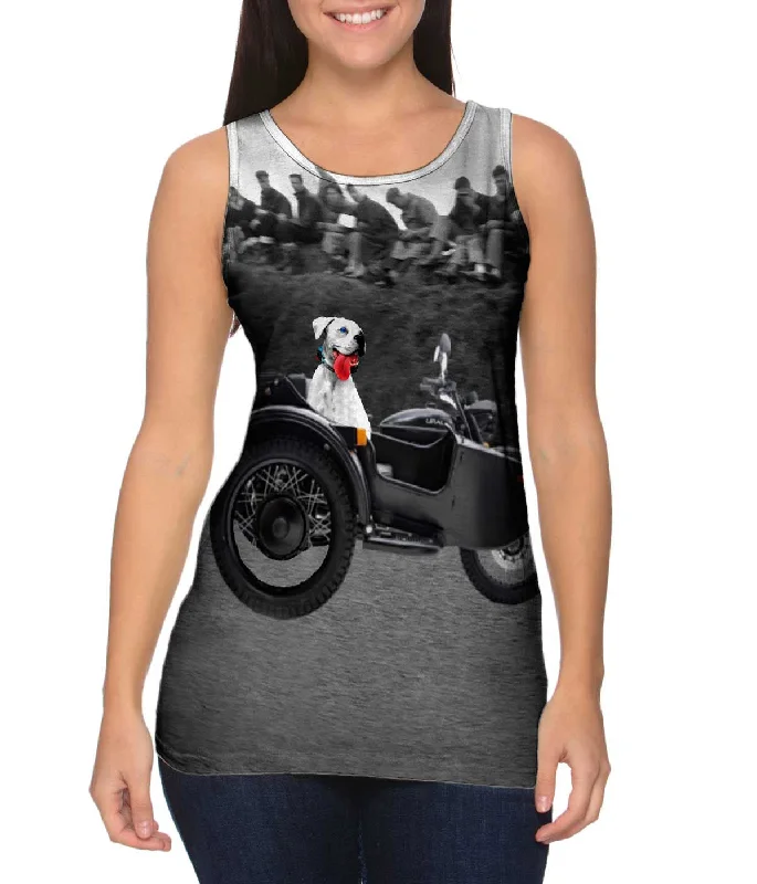 Women's Cropped Tank Tops with Vintage Band LogosBoxer Motorcycle Adventure