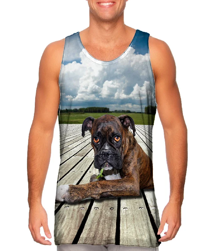 Mock Neck Women's Performance Tank Tops for CyclingBoxer On Deck