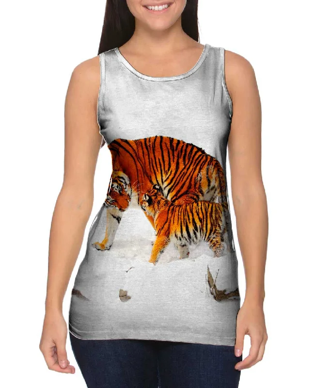 Plus Size Women's Side - Slit Tank Tops in Metallic ShadesBremen Butterfly