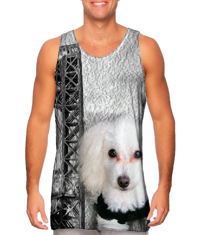 High - Neck Women's Silk Blend Tank Tops for a Luxurious FeelBridge Poodle