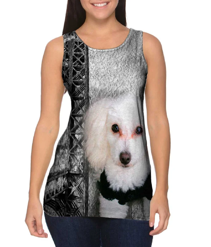 Plus Size Women's Puff - Sleeve Tank Tops in Pastel HuesBridge Poodle