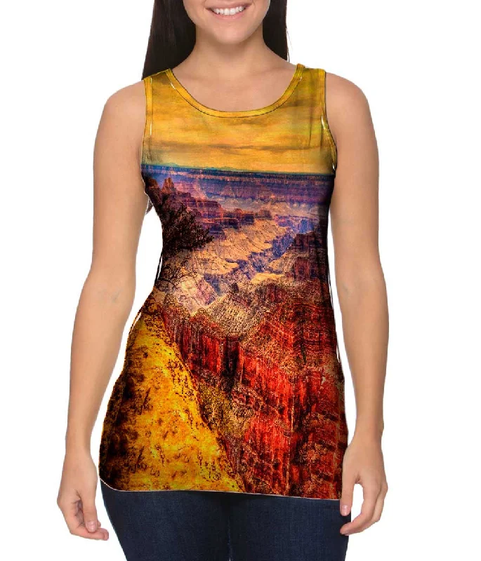 V - Neck Women's Moisture - Wicking Tank Tops for RunningBright Angel Point