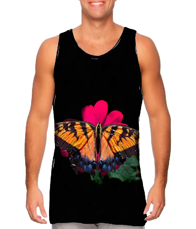 Women's Cropped Tank Tops with Vintage Band LogosBrite Lite Butterflies