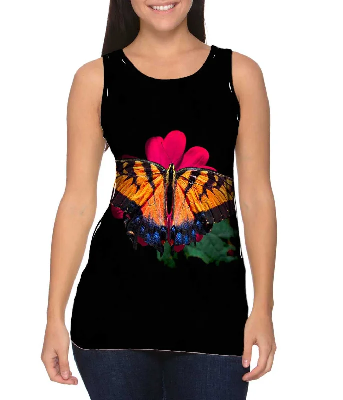 Crew Neck Women's Sustainable Tank Tops Made from Recycled MaterialsBrite Lite Butterflies Crew Neck Women's Sustainable Tank Tops Made from Recycled MaterialsBrite Lite Butterflies