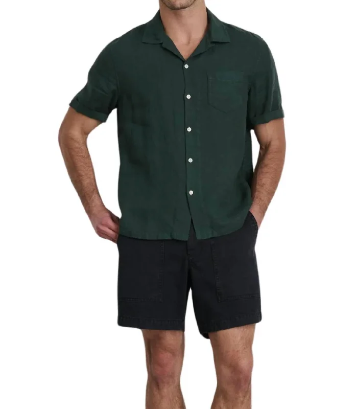 Men's organic cotton crew - neck t - shirts for everyday comfortCamp Shirt In Pine Grove Men's organic cotton crew - neck t - shirts for everyday comfortCamp Shirt In Pine Grove