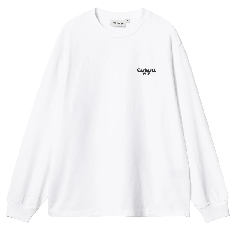 Embroidered logo polo shirt for a preppy styleCarhartt WIP Womens L/S Paisley Shirt White / Black Stone Washed Embroidered logo polo shirt for a preppy styleCarhartt WIP Womens L/S Paisley Shirt White / Black Stone Washed