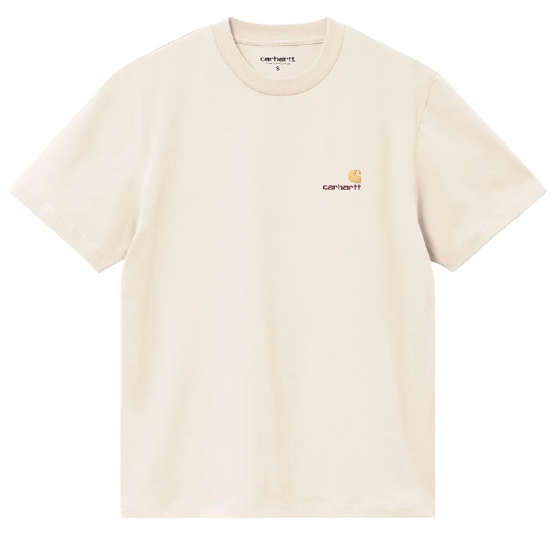 Wrinkle - resistant polo shirt for travel convenienceCarhartt WIP Womens S/S American Script T-Shirt Moonbeam