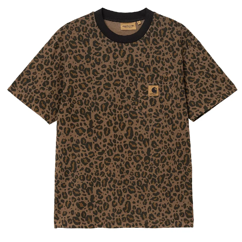 Moisture - wicking polo shirt for outdoor workoutsCarhartt WIP Womens S/S Leo Pocket T-Shirt Camo Leo Tamarind Garment Dyed Moisture - wicking polo shirt for outdoor workoutsCarhartt WIP Womens S/S Leo Pocket T-Shirt Camo Leo Tamarind Garment Dyed