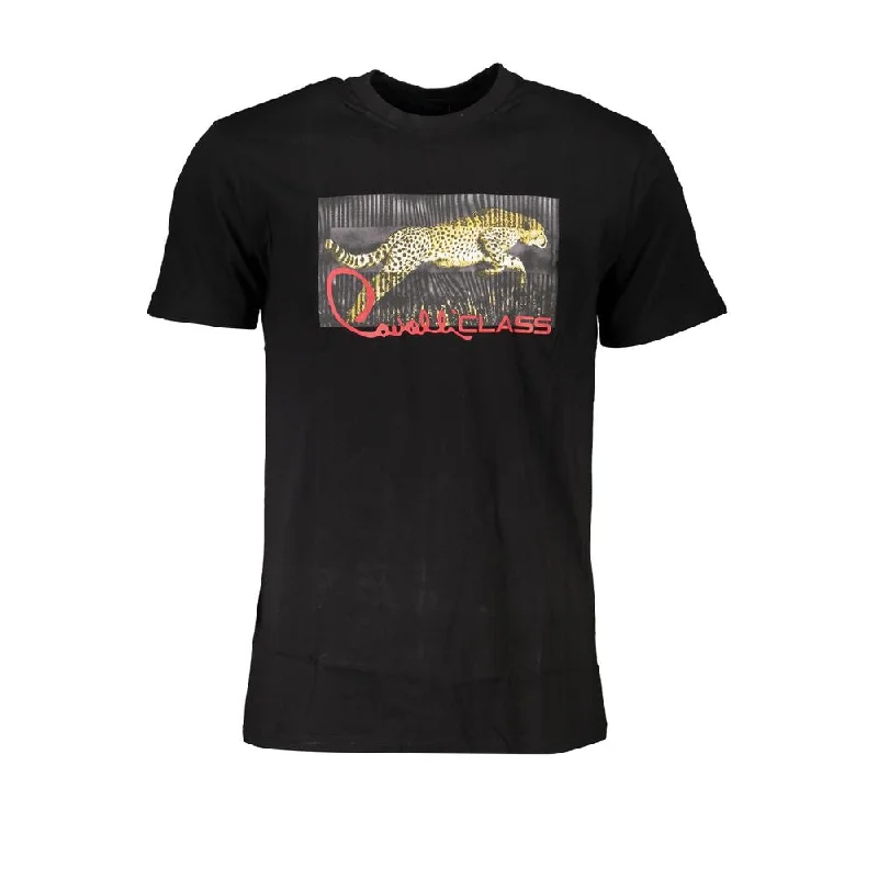 Men's ribbed t - shirts with a textured finish for added styleCavalli Class Cotton Men's T-Shirt Men's ribbed t - shirts with a textured finish for added styleCavalli Class Cotton Men's T-Shirt