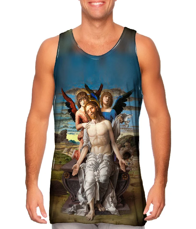 V - Neck Women's Moisture - Wicking Tank Tops for Running"Christ As The Suffering Redeemer" V - Neck Women's Moisture - Wicking Tank Tops for Running"Christ As The Suffering Redeemer"