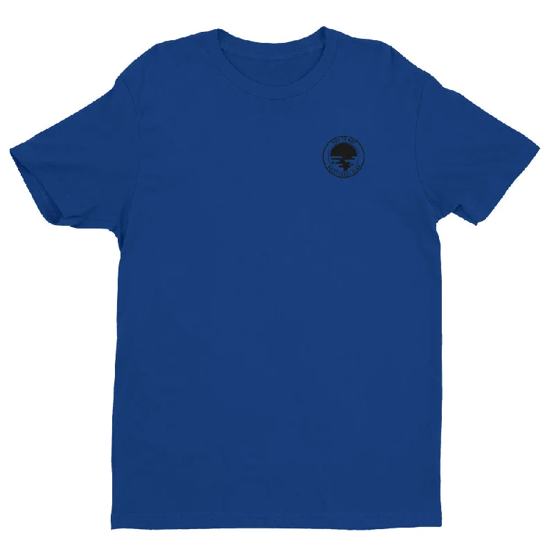 Men's tie - dye t - shirts with a bohemian styleCircle Navy Short Sleeve T-shirt