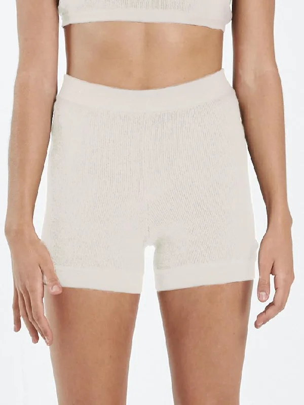 Bermuda Women Shorts for a Classic and Sophisticated LookClaire Knitted Short - Unbleached Bermuda Women Shorts for a Classic and Sophisticated LookClaire Knitted Short - Unbleached