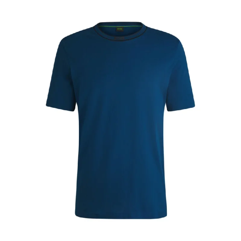 Men's mock - neck t - shirts with a modern and sleek styleCotton-jersey T-shirt with logo collar Men's mock - neck t - shirts with a modern and sleek styleCotton-jersey T-shirt with logo collar