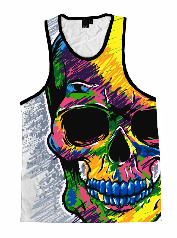 Women's Spaghetti Strap Tank Tops with Geometric PatternsDeath Scribble Unisex Tank Top Women's Spaghetti Strap Tank Tops with Geometric PatternsDeath Scribble Unisex Tank Top