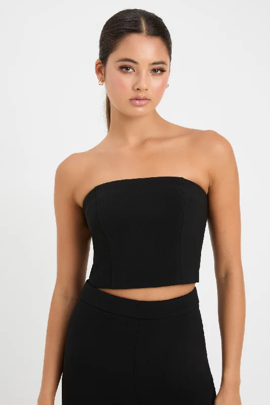 Velvet Women's Crop Top in Purple for a Luxurious and Rich - Hued Winter LookDelta Strapless Top Velvet Women's Crop Top in Purple for a Luxurious and Rich - Hued Winter LookDelta Strapless Top