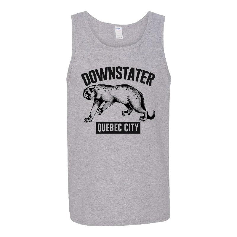Plus Size Women's Criss - Cross Back Tank Tops in Neon ColorsDOWNSTATER - "Jaguar" (Sport Grey) (Tank Top) Plus Size Women's Criss - Cross Back Tank Tops in Neon ColorsDOWNSTATER - "Jaguar" (Sport Grey) (Tank Top)