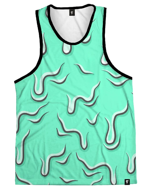 Plunge Neck Women's Seamless Tank Tops for a Smooth FitDrippy (Teal) Tank