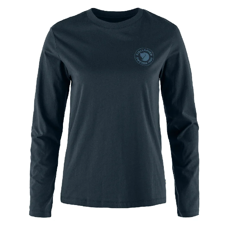 Polo shirt with a scalloped hem for a feminine detailFjallraven Womens 1960 Logo T-shirt LS Dark Navy