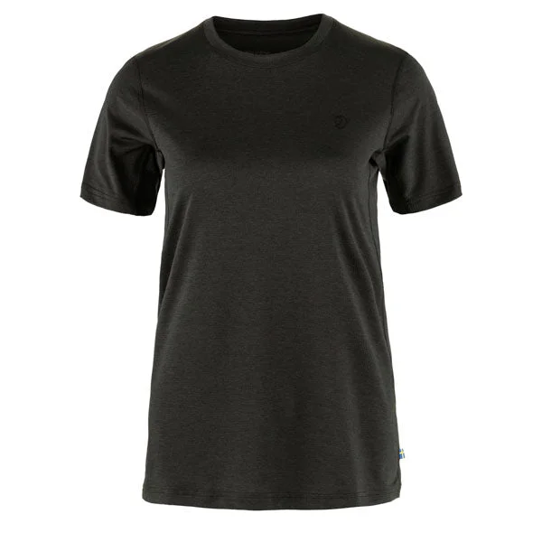 Plus - size polo shirt with side slits for added comfortFjallraven Womens Abisko Day Hike SS T-Shirt Black Plus - size polo shirt with side slits for added comfortFjallraven Womens Abisko Day Hike SS T-Shirt Black