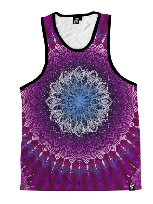 Plus Size Women's Embroidered Tank Tops in Boho StylesGlowing Mandala Unisex Tank