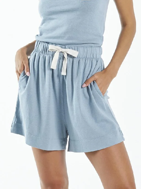 Bermuda Women Shorts for a Classic and Sophisticated LookHemp Field Short - Steel Blue Bermuda Women Shorts for a Classic and Sophisticated LookHemp Field Short - Steel Blue