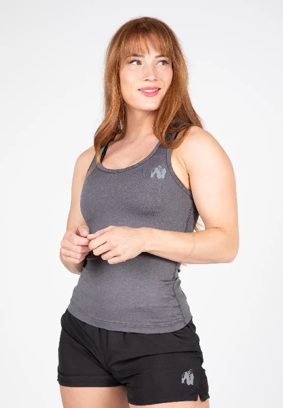 Women's Spaghetti Strap Tank Tops with Geometric PatternsIndianapolis Tank Top - Gray Women's Spaghetti Strap Tank Tops with Geometric PatternsIndianapolis Tank Top - Gray
