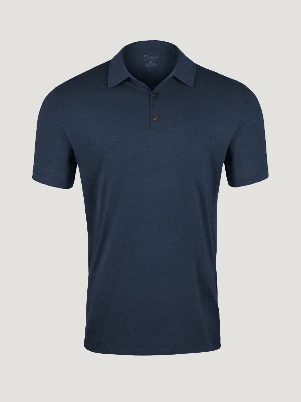 Wrinkle - resistant polo shirt for travel convenienceIndigo Blue Torrey Polo FINAL SALE Wrinkle - resistant polo shirt for travel convenienceIndigo Blue Torrey Polo FINAL SALE